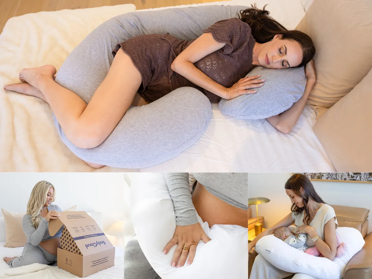 Best Pregnancy Pillow Australia 2024: The BodyCloud Pregnancy Pillow, offering full-body support and promoting comfortable side sleeping